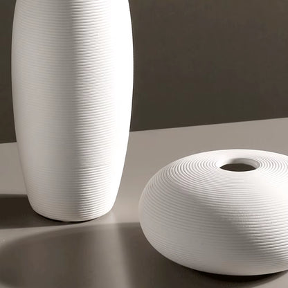 White Ceramic Vases Minimalist Home Decor Nordic Modern Room Kitchen Living Rome Shelf Decorations Crafts Ornaments
