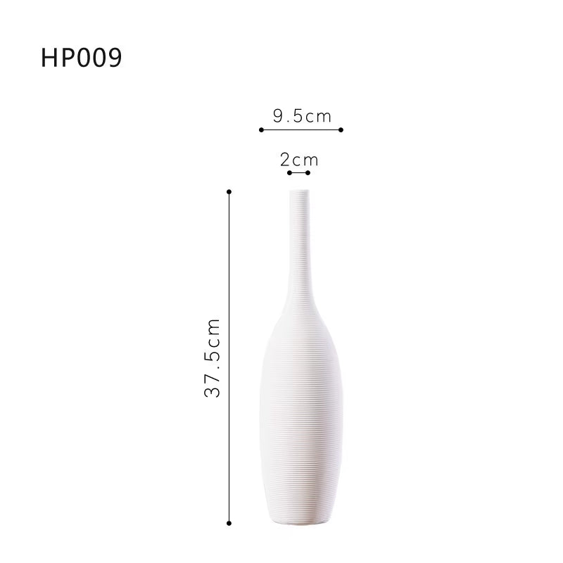 White Ceramic Vases Minimalist Home Decor Nordic Modern Room Kitchen Living Rome Shelf Decorations Crafts Ornaments