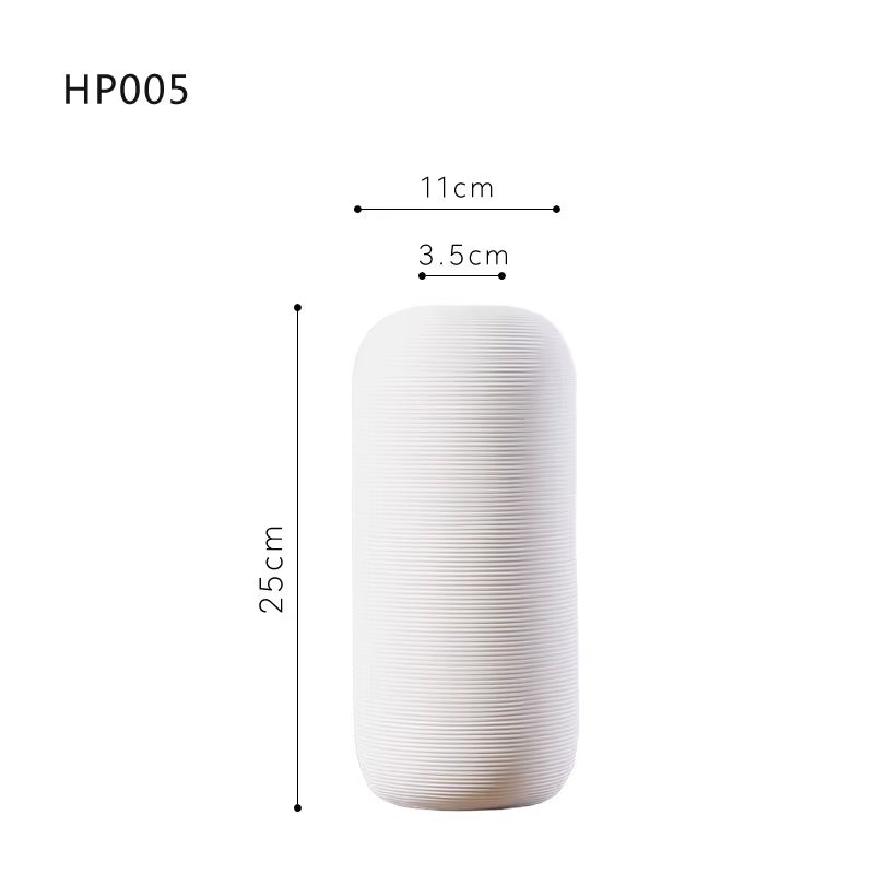 White Ceramic Vases Minimalist Home Decor Nordic Modern Room Kitchen Living Rome Shelf Decorations Crafts Ornaments